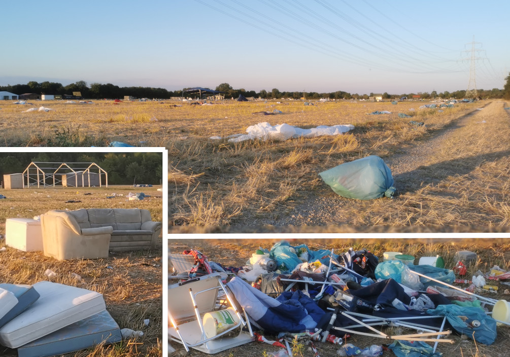 Eindrücke vom geräumten Campingbereich