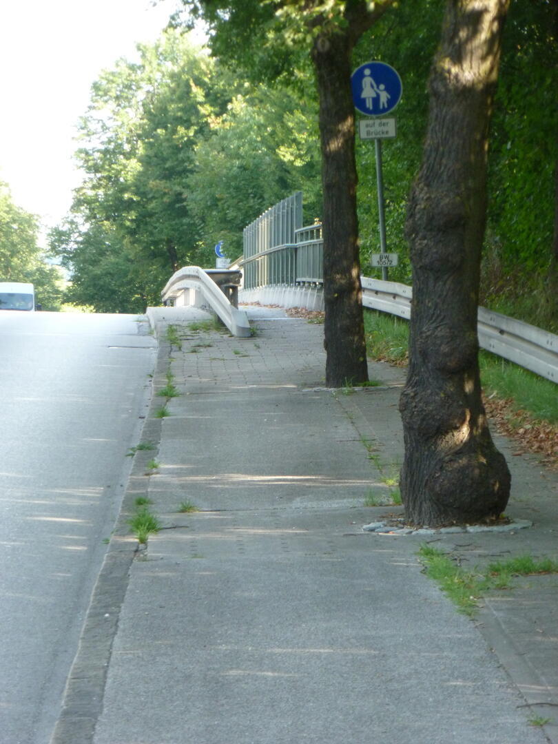 Endender Radweg auf der Echinger Bahnbrcke